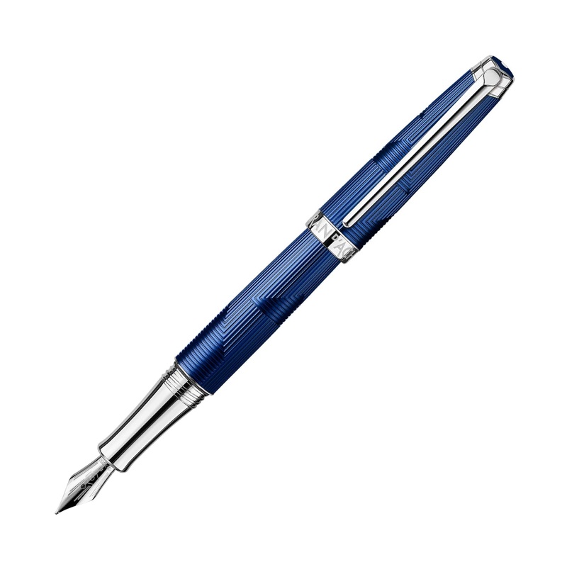 Caran d'Ache Lman Fountain Pen in Bleu Marin - 18K Gold