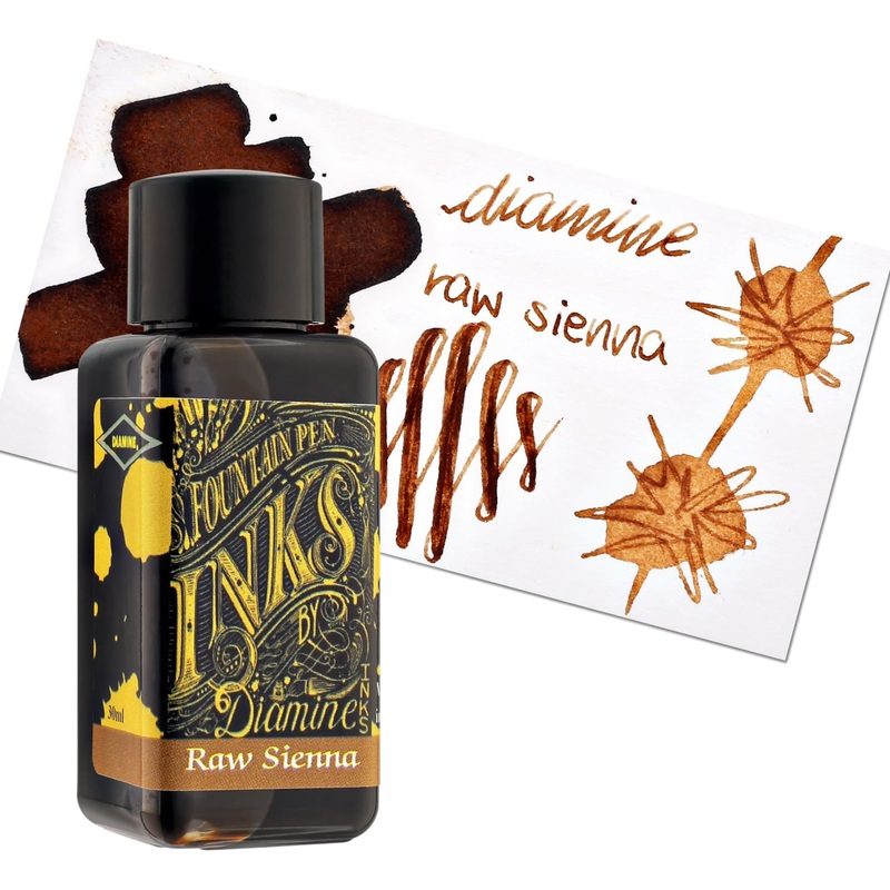 Diamine Bottled Ink in Raw Sienna Brown