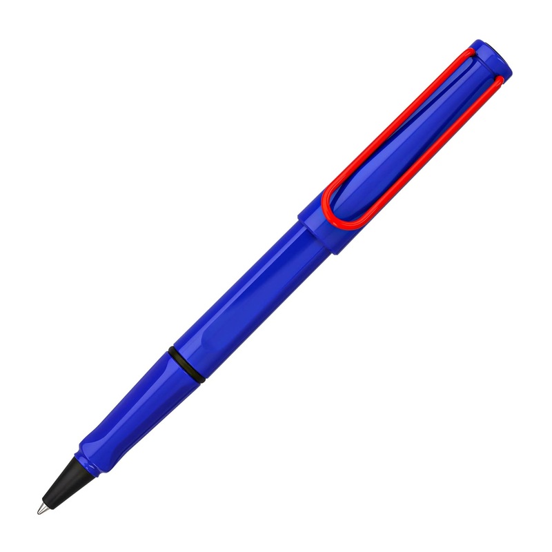 Lamy Safari Rollerball Pen in Blue with Red Clip 2022 Special Edition