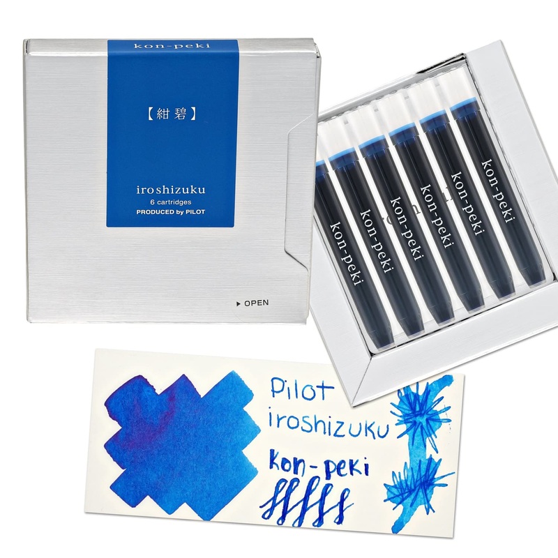 Pilot Iroshizuku Ink Cartridges in Kon-peki (Cerulean) - Pack of 6