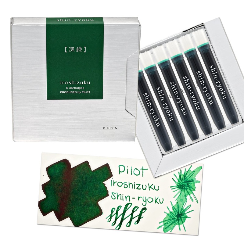 Pilot Iroshizuku Ink Cartridges in Shin-ryoku (Forest Green) - Pack of 6