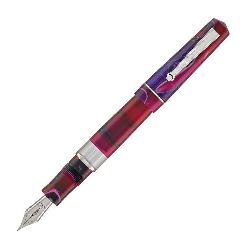 Delta Duna Piston Fountain Pen in Mirage Magenta