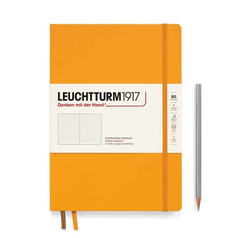 Leuchtturm 1917 Composition Hardcover Dot Grid Notebook in Rising Sun - B5