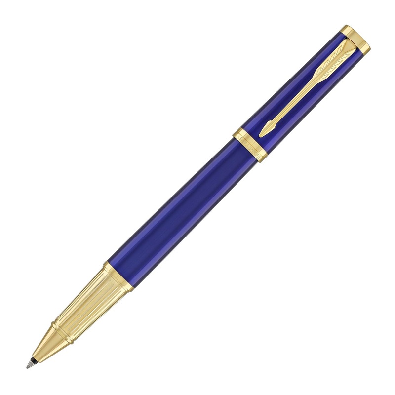 Parker Ingenuity Rollerball Pen in Blue with Gold Trim