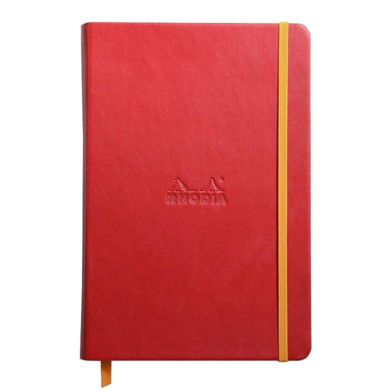 Rhodia Rhodiarama A5 Webbies Lined Paper Notebook in Poppy - 5.5 x 8.25