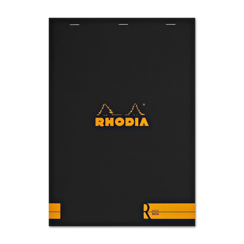 Rhodia Staplebound R Premium Notepad in Black - 8.25 x 11.75