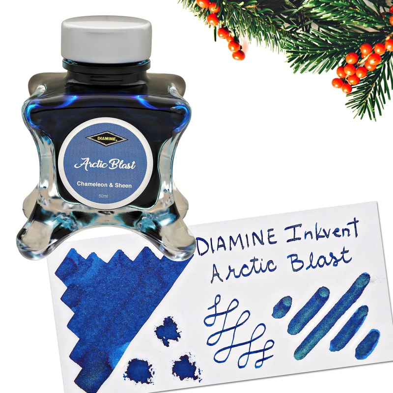 Diamine Inkvent Green Edition Chameleon & Sheen Bottled Ink in Arctic Blast - 50 mL
