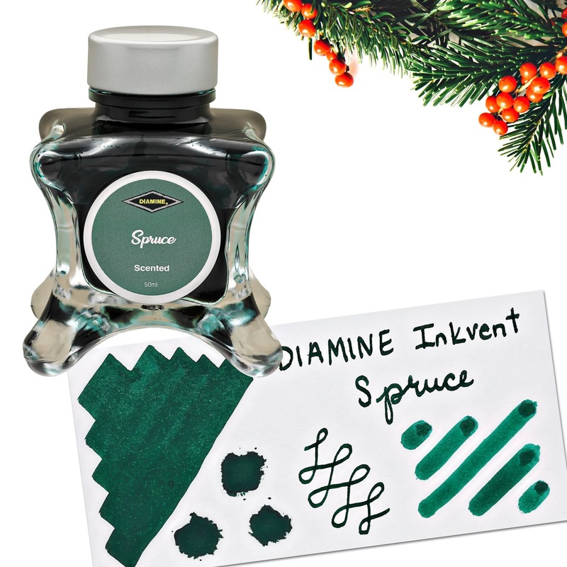 Diamine Inkvent Green Edition Scented Bottled Ink in Spruce - 50 mL