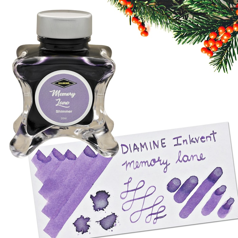 Diamine Inkvent Green Edition Shimmer Bottled Ink in Memory Lane - 50 mL