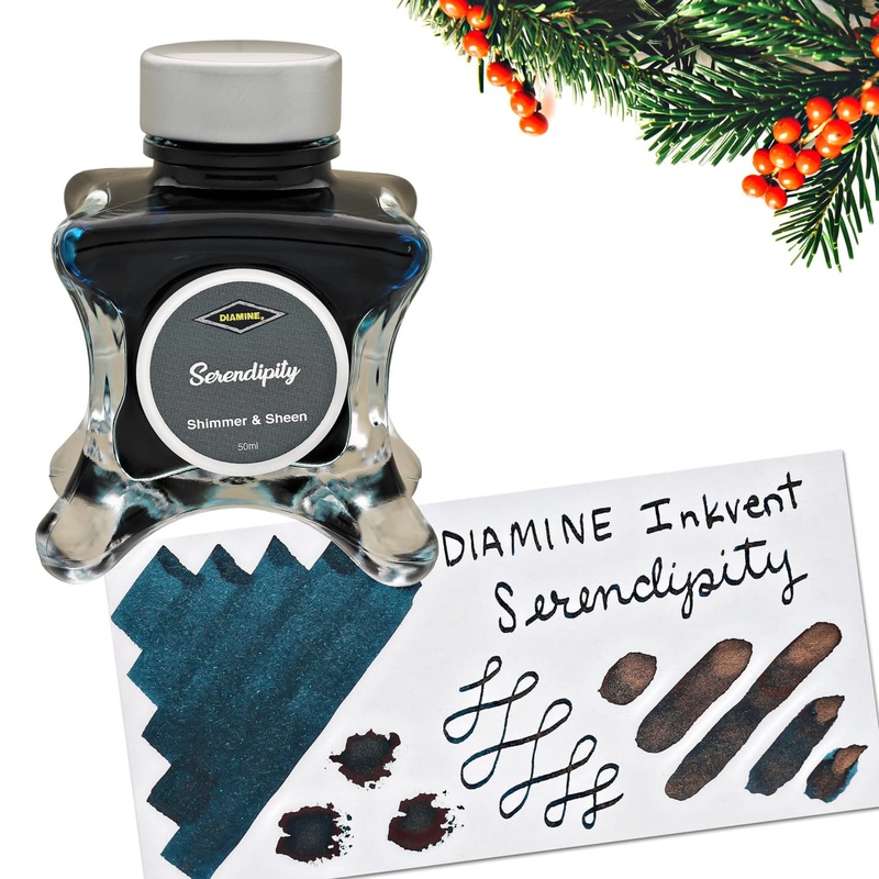 Diamine Inkvent Green Edition Shimmer & Sheen Bottled Ink in Serendipity - 50 mL