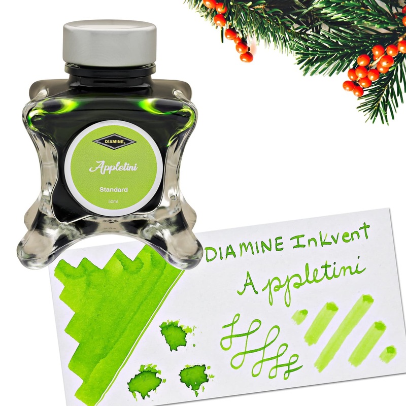 Diamine Inkvent Green Edition Standard Bottled Ink in Appletini - 50 mL
