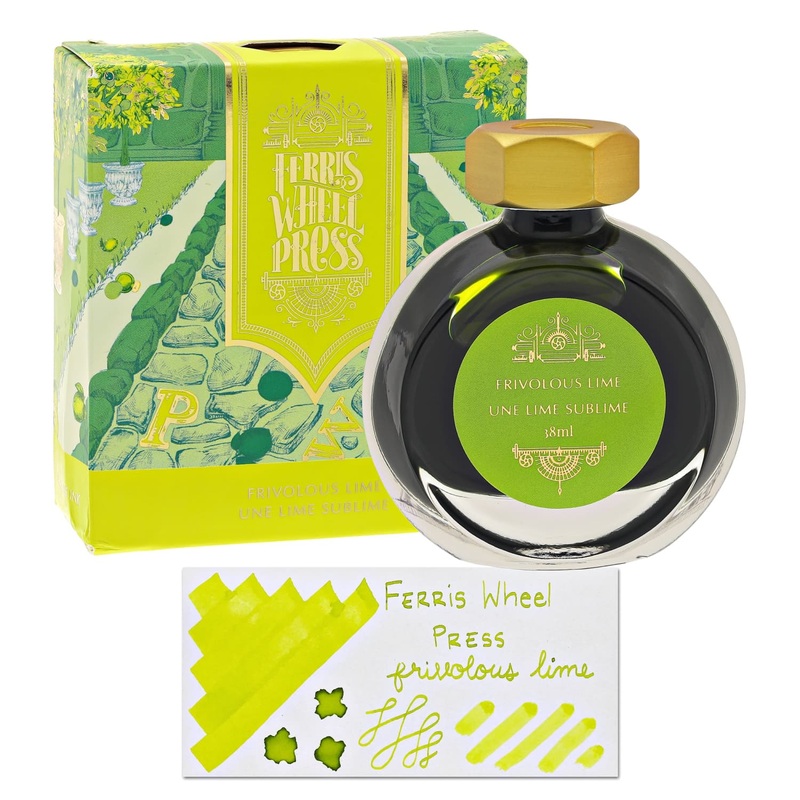 Ferris Wheel Press Frivolous Lime Bottled Ink - 38 mL