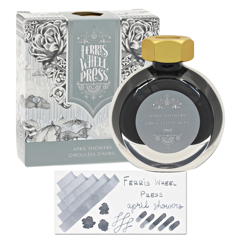 Ferris Wheel Press Shimmer Bottle Ink in April Showers - 38 mL