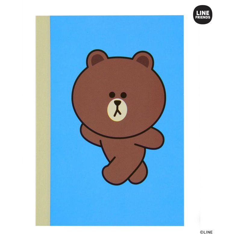 Itoya Profolio Oasis Lined Notebook in LINE FRIENDS "BROWN" - A6