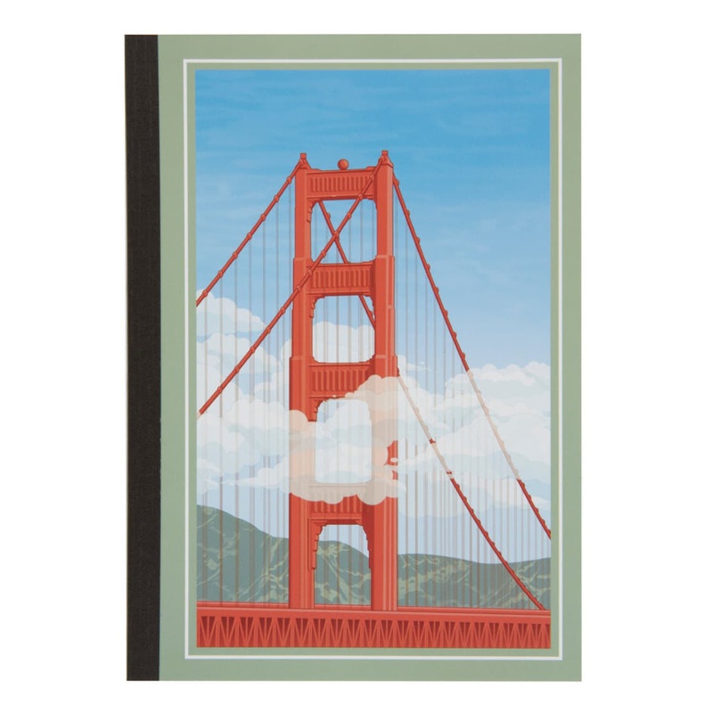 Itoya Profolio Oasis National Parks Lined Notebook in Golden Gate - A5