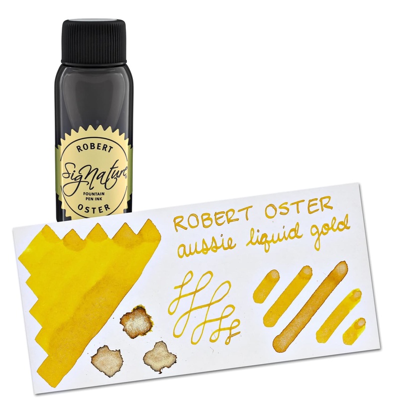 Robert Oster Shake 'N' Shimmy Bottled Ink in Aussie Liquid Gold - 50mL