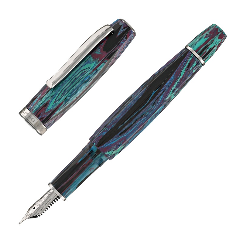 Scribo Feel Fountain Pen in Cenote Ebonite Limited Edition - 14kt Gold Flexible Nib