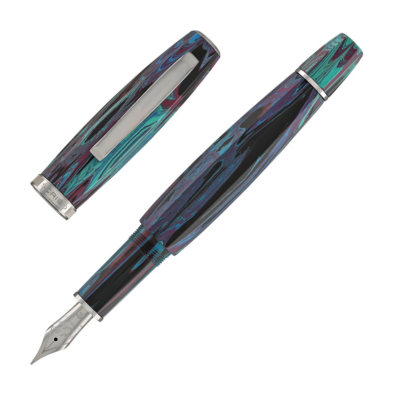 Scribo Feel Fountain Pen in Cenote Ebonite Limited Edition 18kt Gold Nib