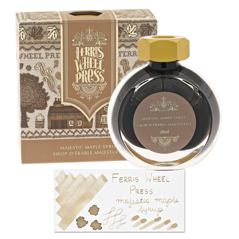 Ferris Wheel Press in Majestic Maple Syrup Shimmer Bottle Ink - 38 mL