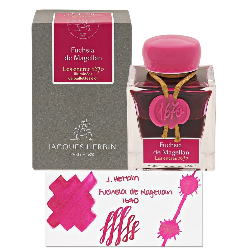 J. Herbin Fuchsia de Magellan 1670 Bottled Ink Bottled Fountain Pen Ink - 50 mL