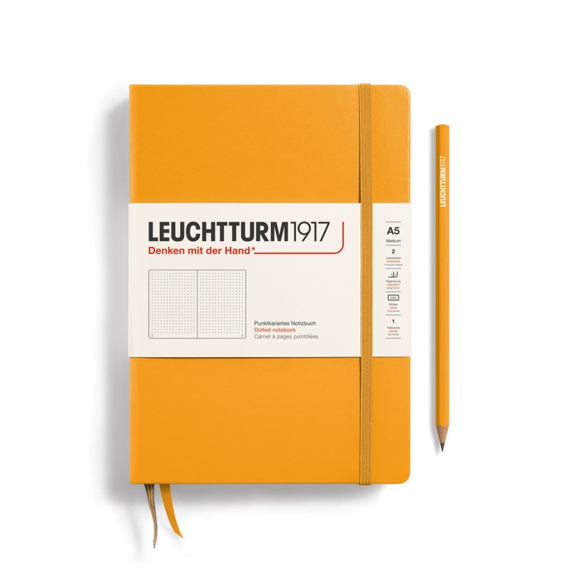 Leuchtturm 1917 Hardcover Dot Grid Notebook in Rising Sun - A5