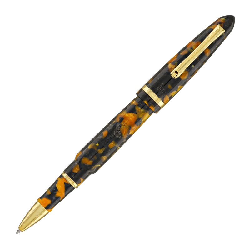 Montegrappa Venetia Rollerball Pen in Havana Amber