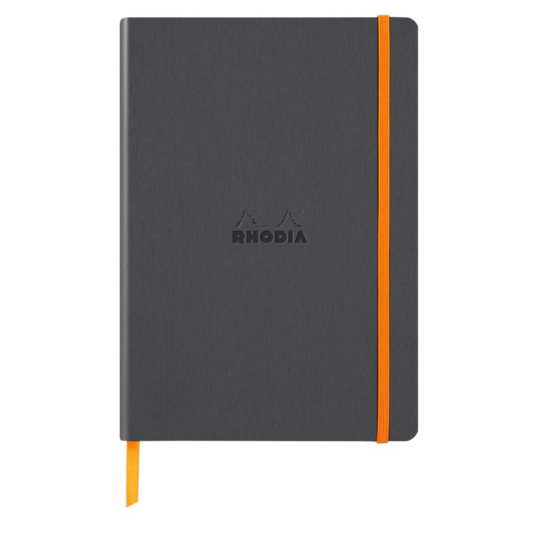 Rhodia Rhodiarama Dotted Webnotebook in Titane - 5.5 in x 8.25