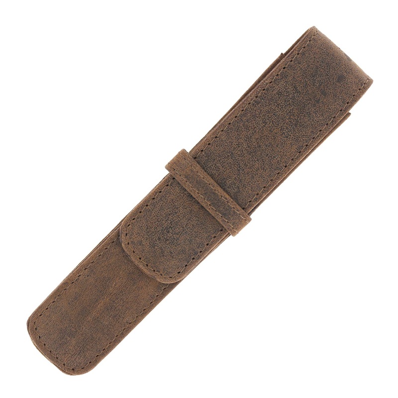 Girologio Single Pen Case in Bomber Brown