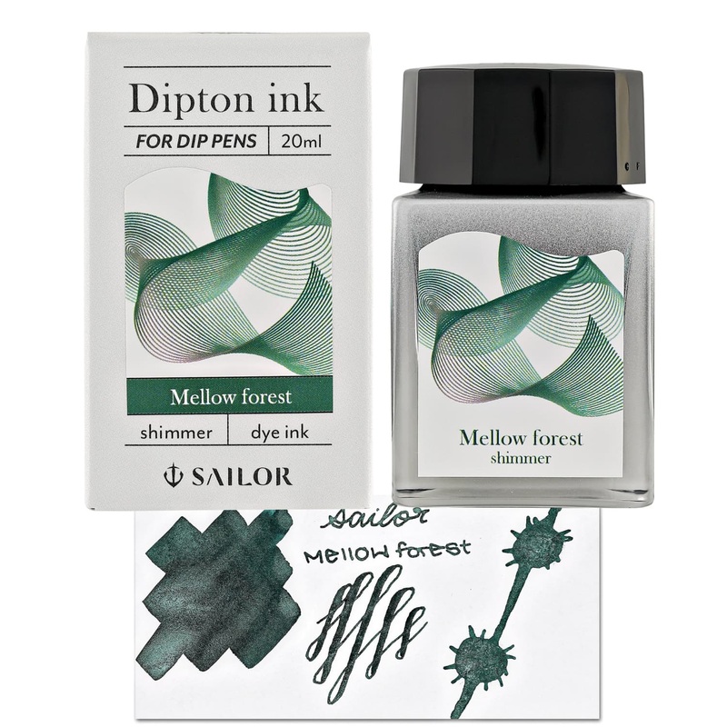Sailor Compass Dipton Shimmer Bottled Ink in Mellow Forest - 20mL