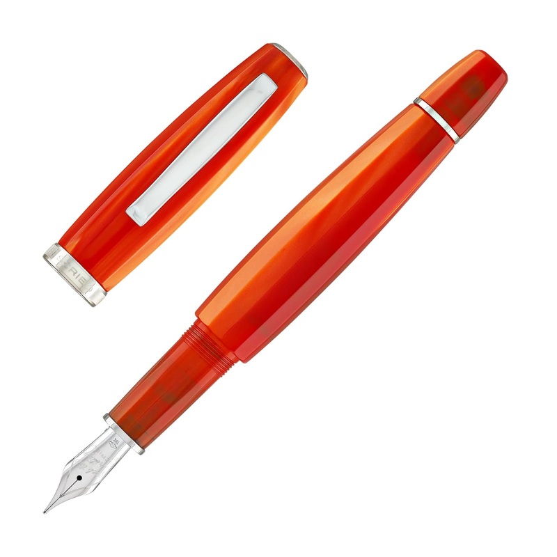 Scribo Feel Fountain Pen in Arancia with Platinum Trim
