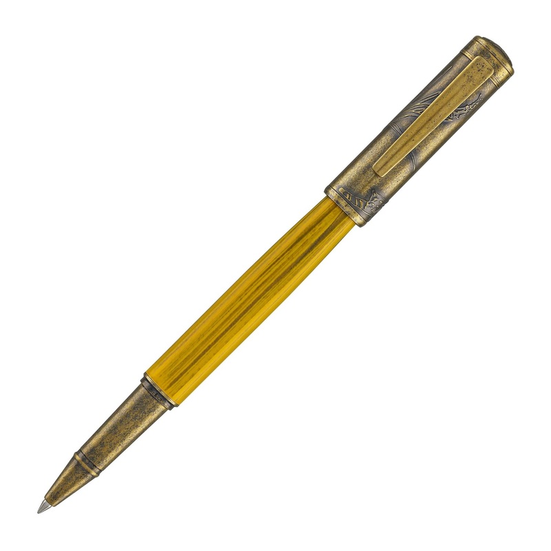 Laban Sanyu in Hand Rollerball Pen Set in Antique Gold