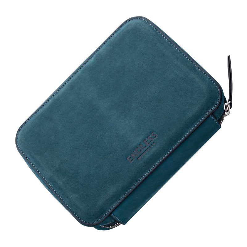 Endless Companion Leather Adjustable 10 Pen Pouch in Blue