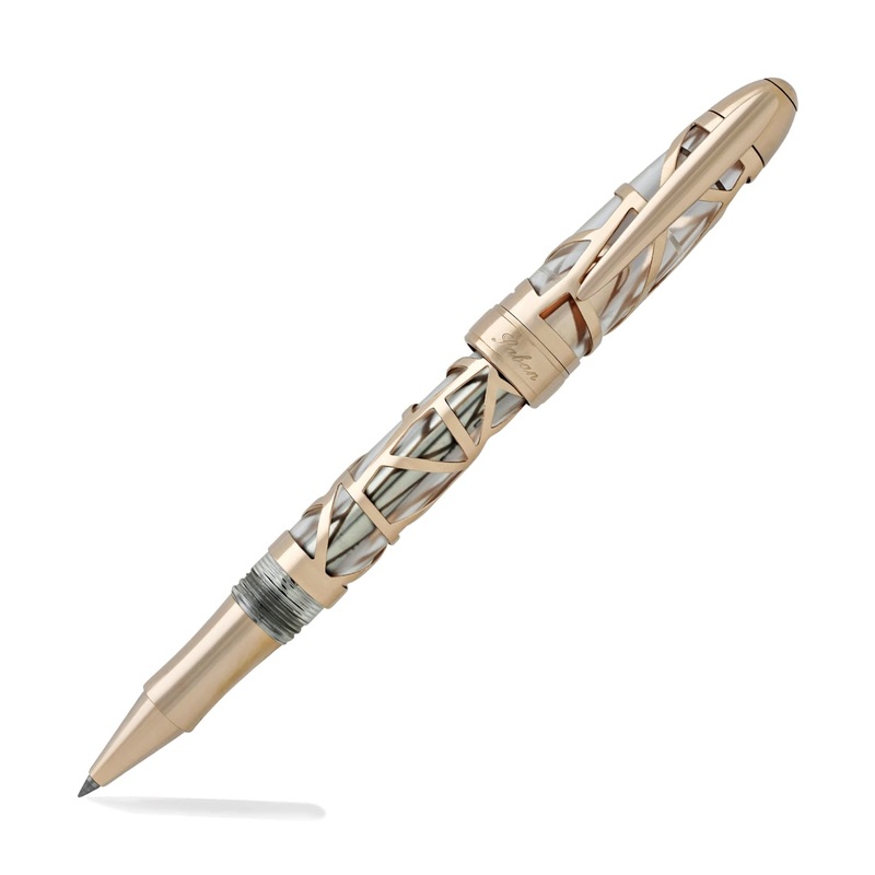 Laban 300 Skeleton Rollerball Pen in Rose Gold