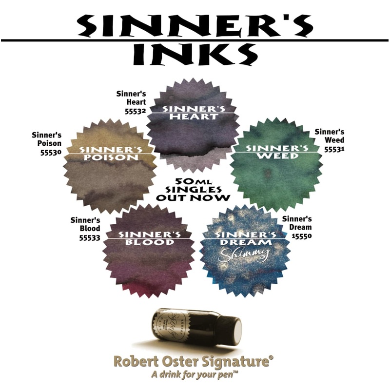 Robert Oster Shake 'N' Shimmy Bottled Ink in Sinner's Dream - 50 mL