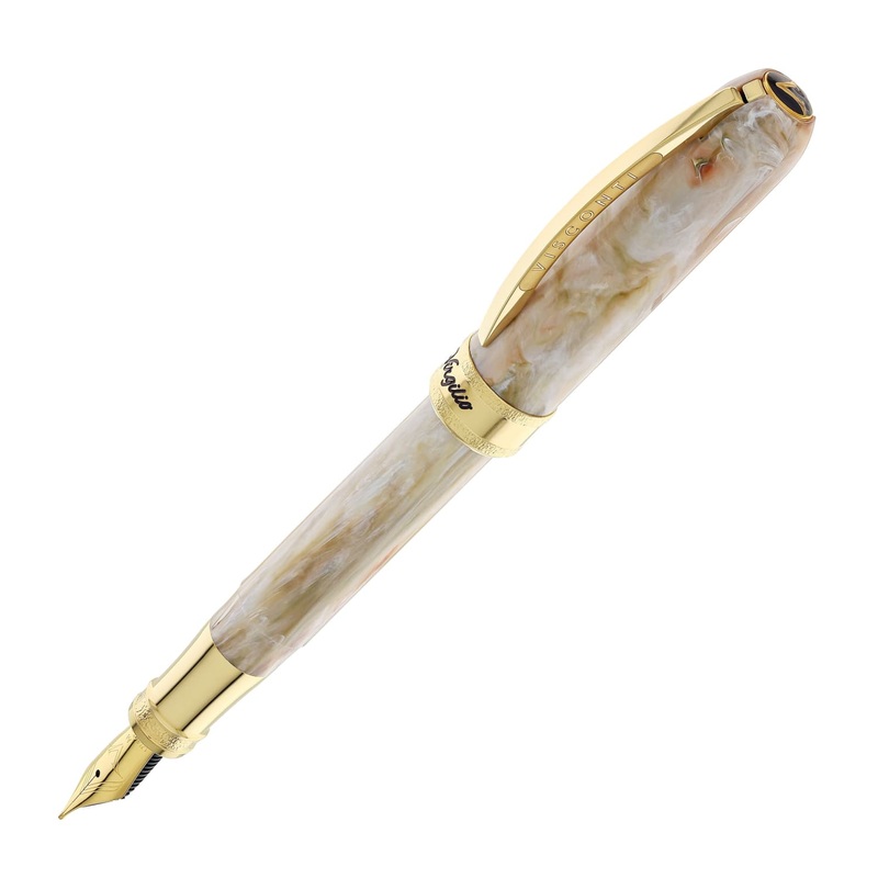 Visconti Comedia Fountain Pen in Virgilio with Yellow Gold Trim