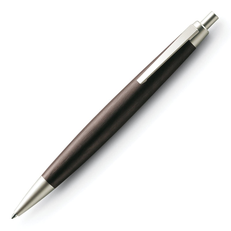 Lamy 2000 Ballpoint Pen in African Blackwood Stainless Steel Trim