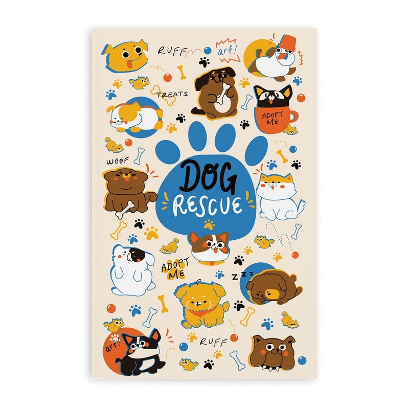 Retro 51 Dog Rescue 5 Notebook - Dotted