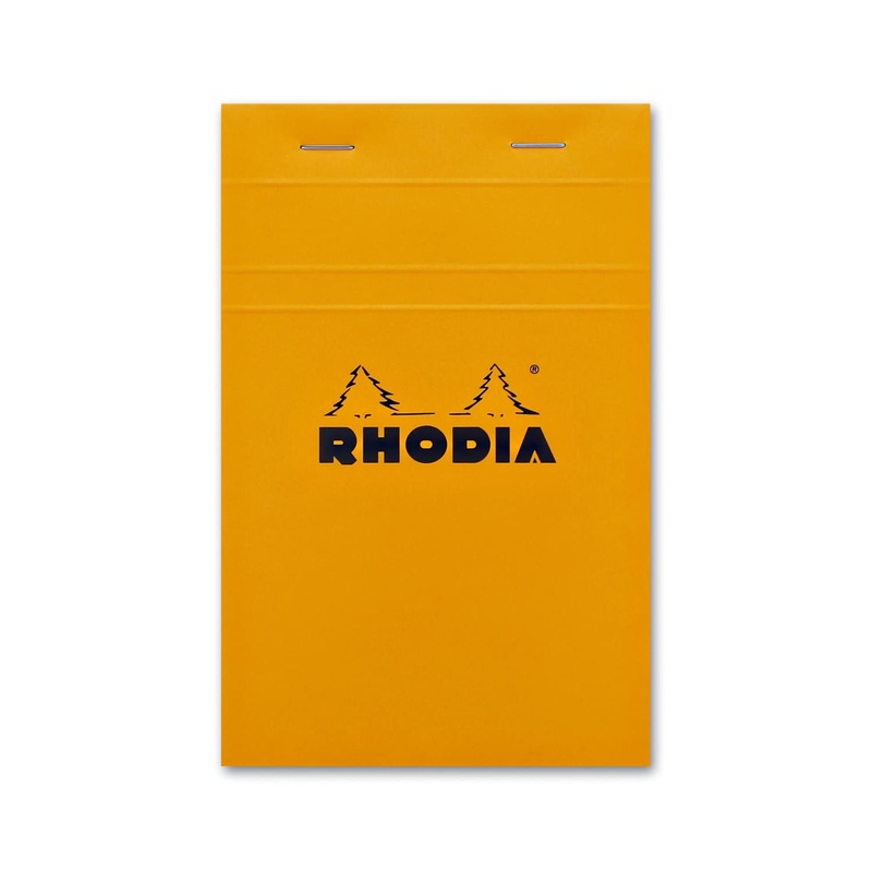 Rhodia No. 14 Staplebound 4.375 x 6.375 Notepad in Orange