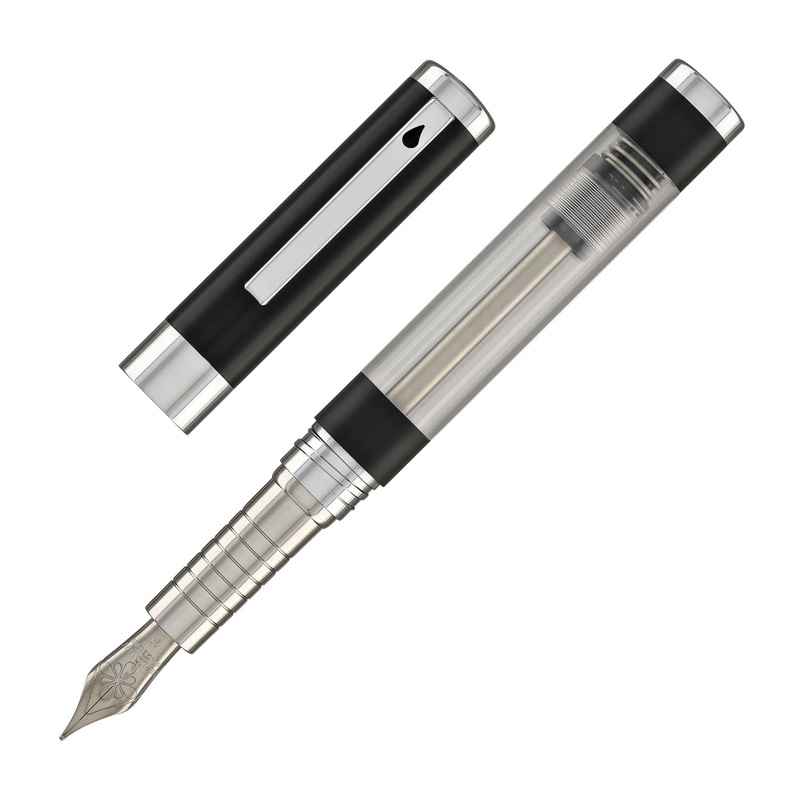 Diplomat Nexus Demo Fountain Pen in Black/Chrome