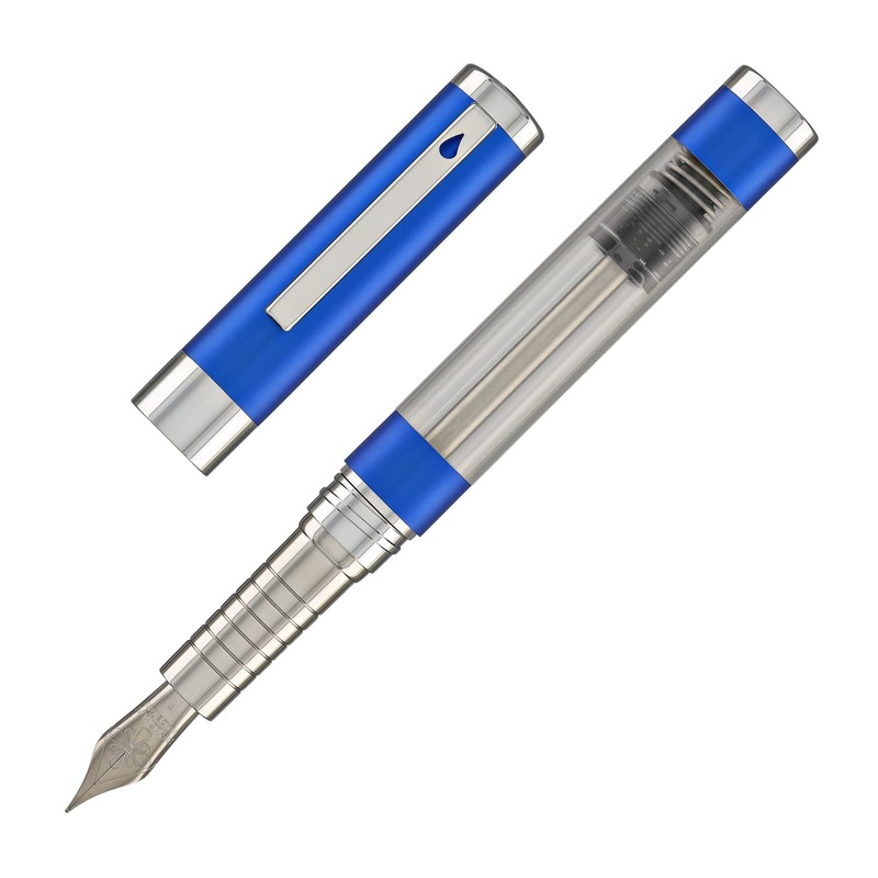 Diplomat Nexus Demo Fountain Pen in Blue/Chrome