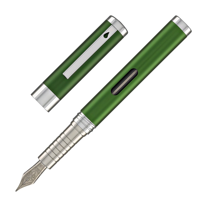 Diplomat Nexus Fountain Pen in Green/Chrome