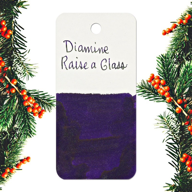 Diamine Inkvent Purple Edition Chameleon & Shimmer Bottled Ink in Raise A Glass - 50 mL