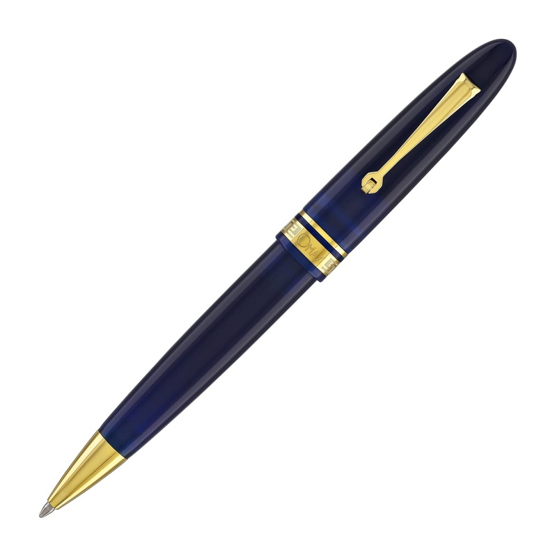 Omas Ogiva Ballpoint Pen in Blu with Gold Trim