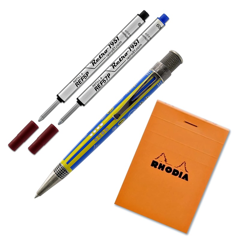 Retro 51 Tornado Gymkhana Rollerball Pen in Bumper Blue Kit
