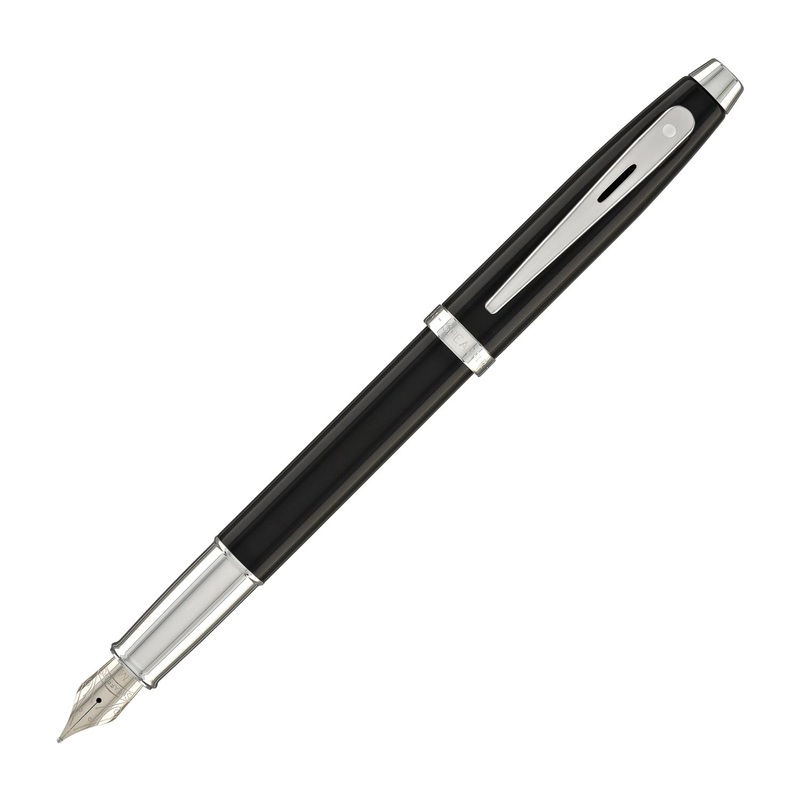 Sheaffer 100 Fountain Pen in Black Lacquer - Medium Point