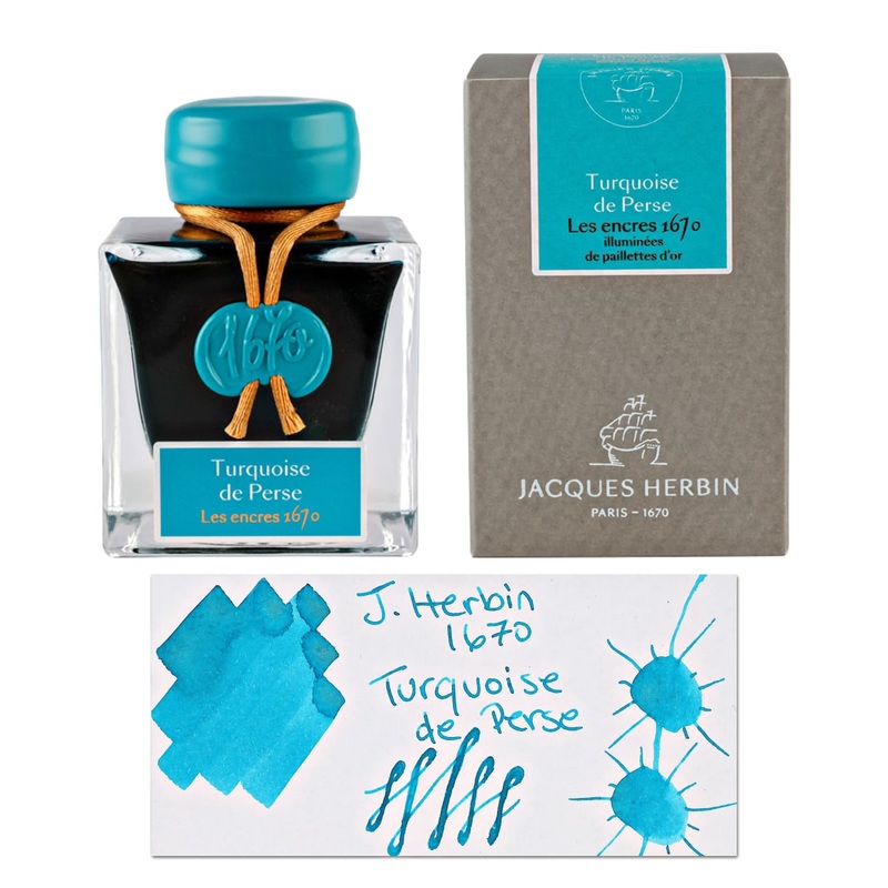 J. Herbin 1670 Turquoise de Perse Bottled Ink - 50 mL