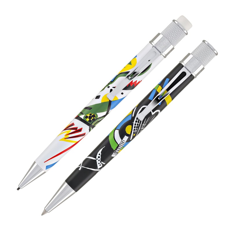 Retro 51 Tornado Metropolitan Rollerball Pen and Pencil in Kandinsky - Set
