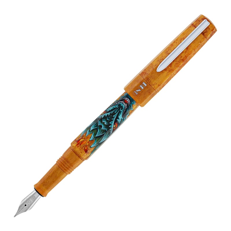 Benu Euphoria Handpainted Dragon Fountain Pen in Glasog