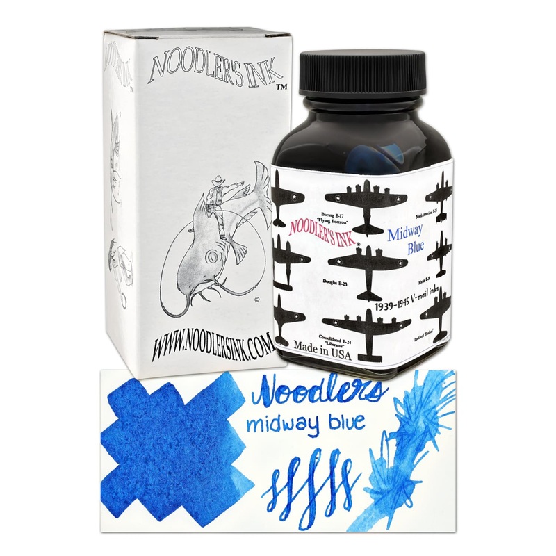 Noodler's  V-mail Midway Blue Fountain Pen Ink - 3oz Bottle