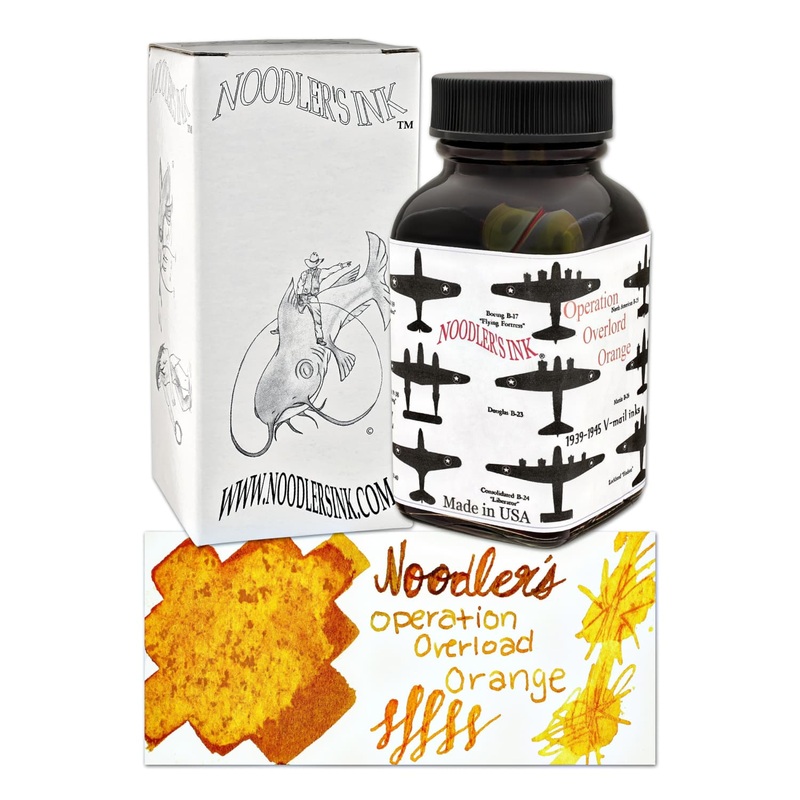 Noodler's V-mail Operation Overlord Orange Fountain Pen Ink - 3oz Bottle